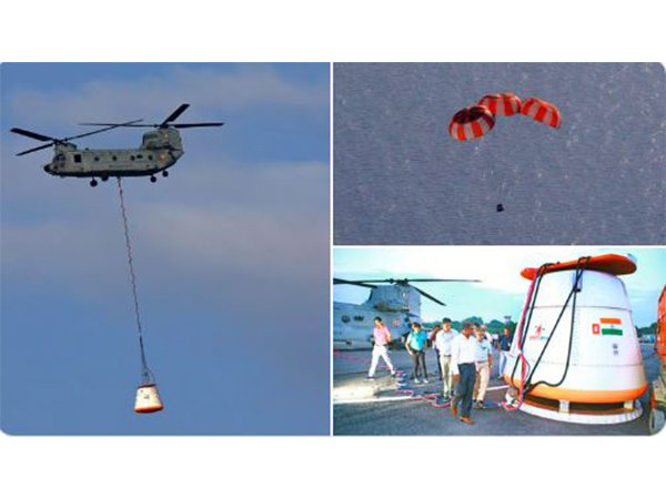 ISRO completes first integrated Air Drop Test for Gaganyaan Mission (Photo/X:@isro)