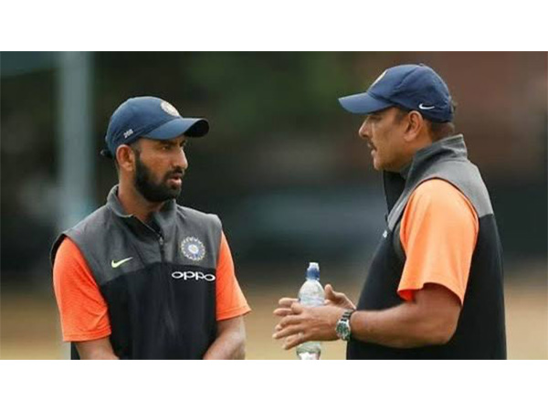 Cheteshwar Pujara and Ravi Shastri (Photo: X/@RaviShastriOfc)
