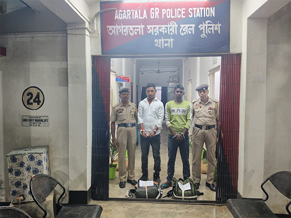 Tripura police arrest two men from Bihar with 8.45 kg of contraband. (Photo/ ANI)