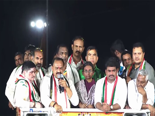 TPCC Chief Mahesh at ‘Janahita Padayatra’ (Photo/ANI)