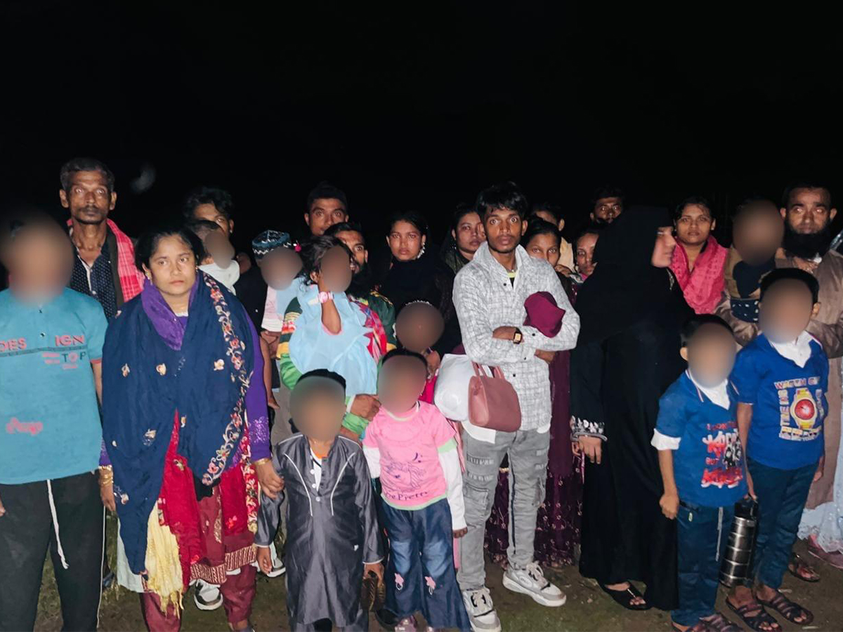 Visual of the infiltrators pushed back by Assam police (Photo: @himantabiswa/X)