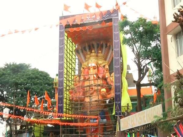 The Khairatabad Ganesh idol will be installed with the theme “Vishwashanti” as part of its 71st year celebrations (Photo/ANI)