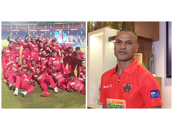 South Delhi Superstarz Women’s team and Shikhar Dhawan (Photo: Shikhar Dhawan media team)