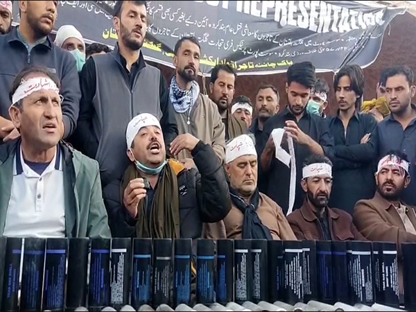 Traders protest in PoGB (Photo/ ANI)