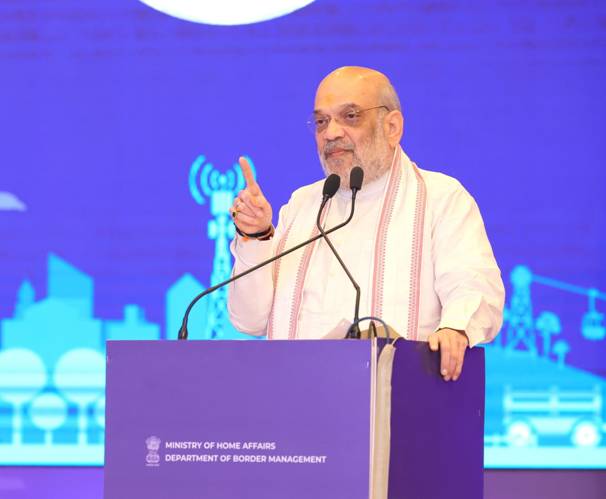 Amit Shah addresses two-day Vibrant Villages Programme (VVP) workshop in New Delhi as Chief Guest. (Photo/PIB)