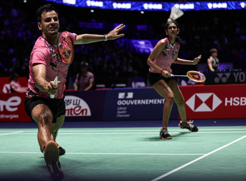 Rohan Kapoor and Ruthvika Shivani Gadde in action. (Photo:  BWF/Badminton Photo)