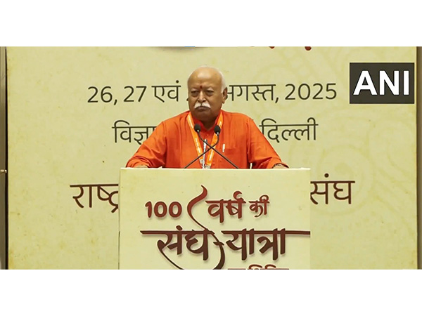 RSS's chief Mohan Bhagwat hold lecture series as part of centenary celebrations. (Photo/ANI)