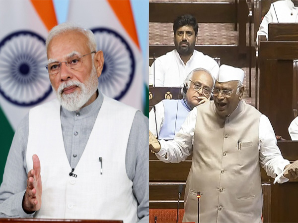 PM Narendra Modi (L) and Congress Chief Mallikarjun Kharge (R) (Photo: ANI)