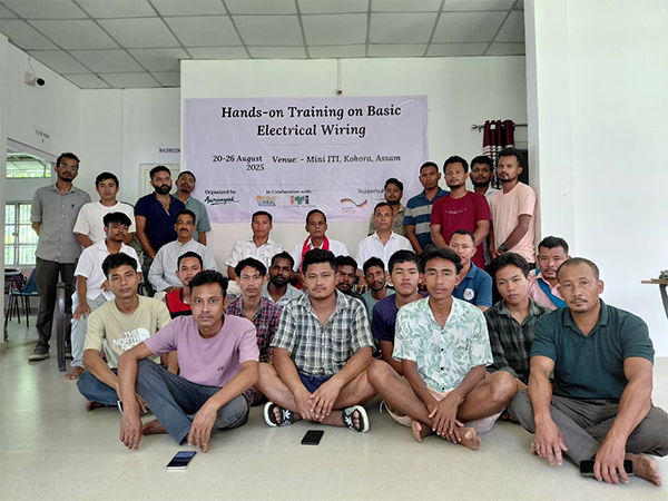 Aaranyak conducts skill training for rural youth in Kaziranga-Karbi Anglong (Photo/ANI)