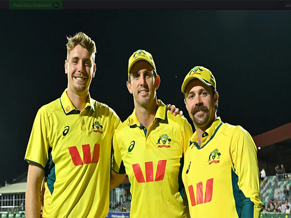 Cameron Green (L), Mitchell Marsh (M) and Travis Head (R). (Photo: ICC)