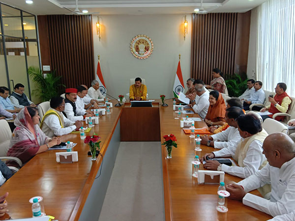 All-party meeting held under the chairmanship of CM Mohan Yadav at CM House (Photo/ANI)
