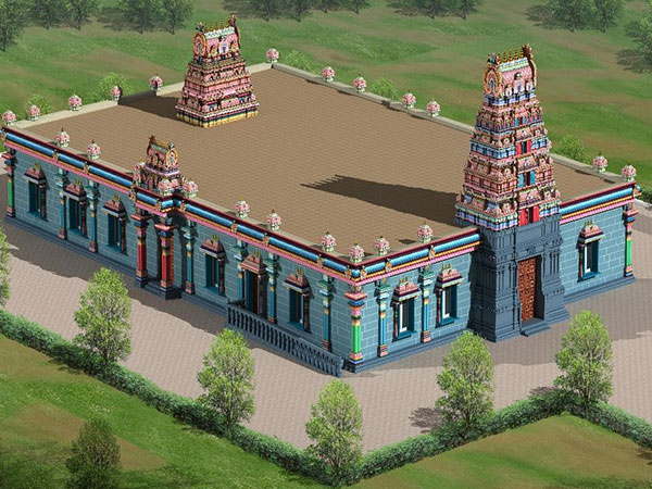 Proposed 3D picture of the temple (Photo credits : Samayapuram Mariyamman temple committee)