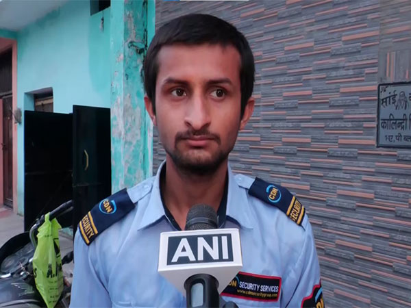 Omji Shukla works as security guard in a private company (Photo/ANI)