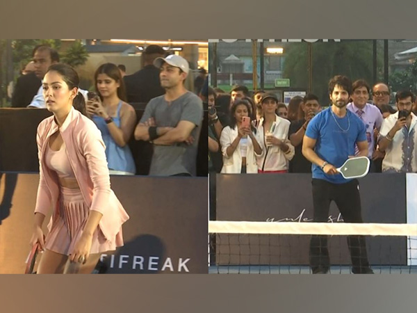 Shahid Kapoor, Mira Rajput enjoy pickleball (Photo/ANI)
