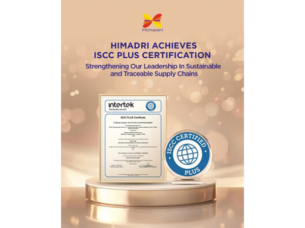 Himadri Speciality Chemical Ltd Secures ISCC PLUS Certification