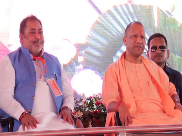 UP CM Yogi Adityanath lays foundation stone for modern building of State Election Commission (Photo/ANI) 