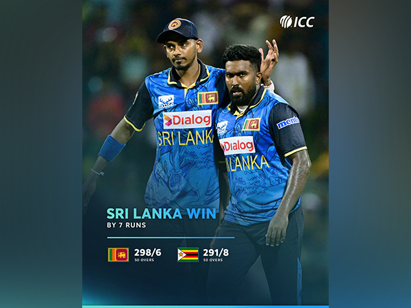 Madushanka's clutch hat-trick saved Sri Lanka. (Photo: ICC X)