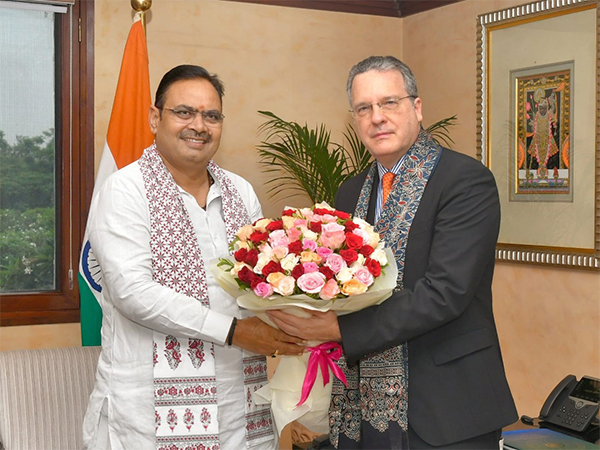 Rajasthan CM Bhajanlal Sharma with Brazil Ambassador Kenneth Felix Haczynski Da Nobrega (Image: X/@BhajanlalBjp)