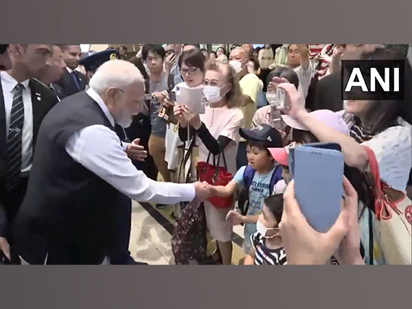 PM Modi interacts with children in Sendai (Photo: ANI/DD)