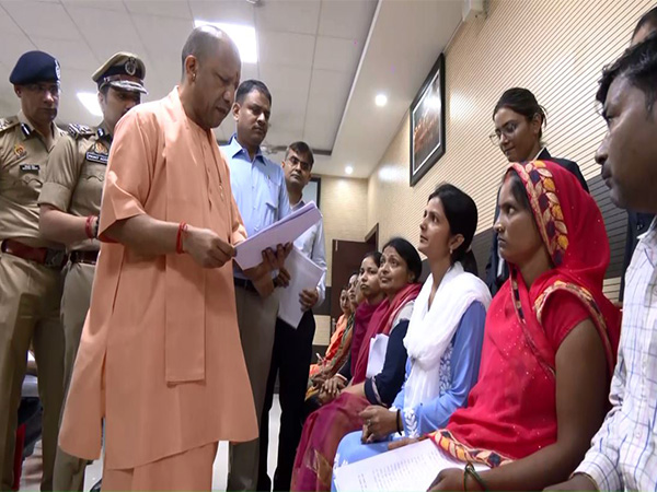 CM Yogi holds 'Janata Darshan' in Varanasi (Photo/ANI)