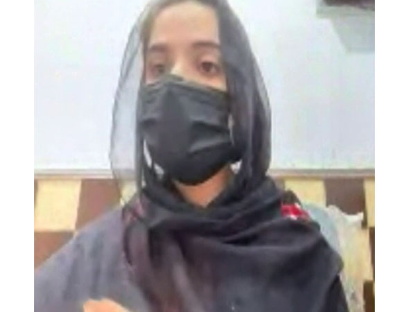 Screengrab of Sabia Baloch from the Webinar (Photo/ ANI)