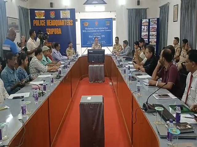 Visuals from the Cybercrime awareness program (Photo/Agrtala Bureau)