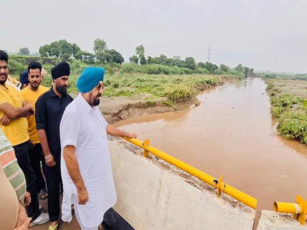 Dera Bassi MLA S Kuljeet Singh assess condition of embankment of Ghaggar River. (Photo/X)