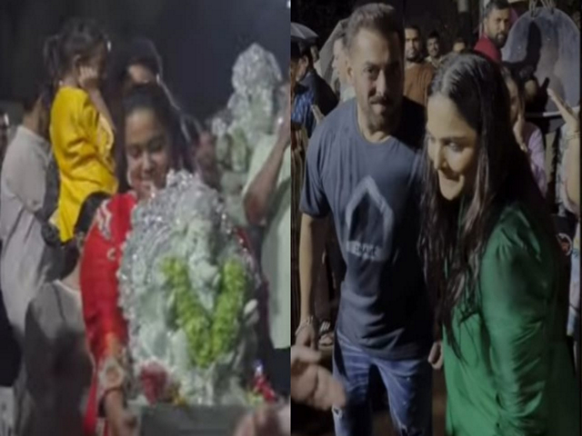 Salman Khan, and family bid bappa goodbye (Photo/instagram/@beingsalmankhan)