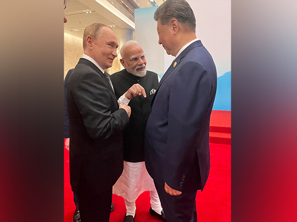 PM Modi, Russian President Vladimir Putin and Chinese President Xi Jinping (Photo/ ANI)