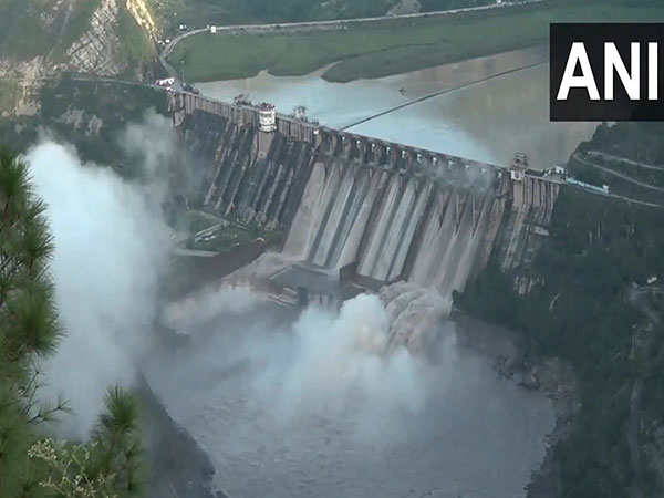 Salal Dam in J-K's gates opened as water levels in Chenab River rise (Photo/ANI)
