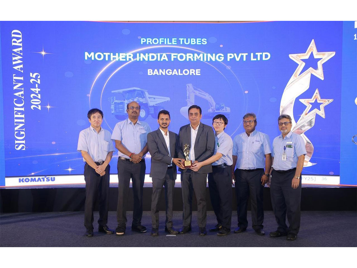 ‘Komatsu India’ Recognizes ‘Mother India Forming’ for Excellence in Safety-Focused Tube Engineering