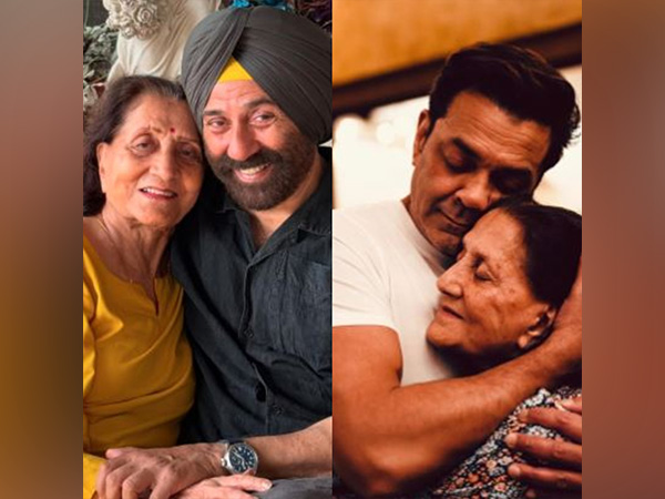 Sunny Deol, Bobby Deol with their mother (Photo/Instagram@iamsunnydeol@iambobbydeol)