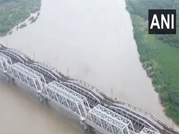 Drone image of Yamuna at Loha Pul (Photo/ANI)
