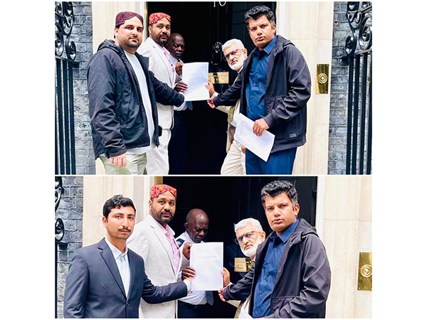 Oppressed nations' leaders submit memorandum to UK PM (Photo/ANI)