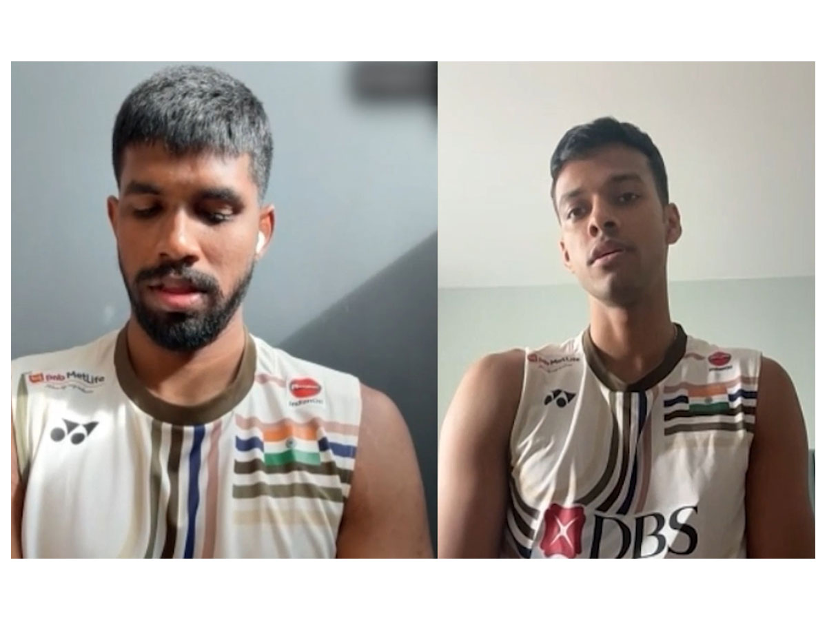 Satwiksairaj Rankireddy (L) and Chirag Shetty (R). (Photo: ANI)