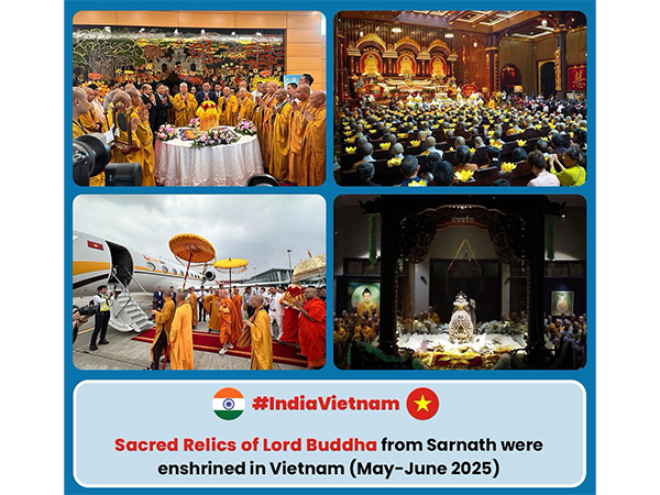 Sacred relics of Lord Buddha enshrined in Vietnam (Image: X@DrSJaishankar)