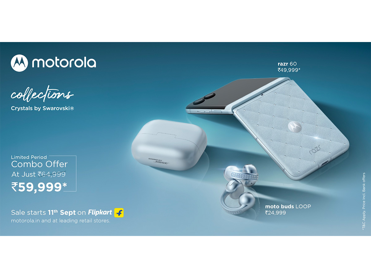 Swarovski Edition of razr 60 and moto buds LOOP