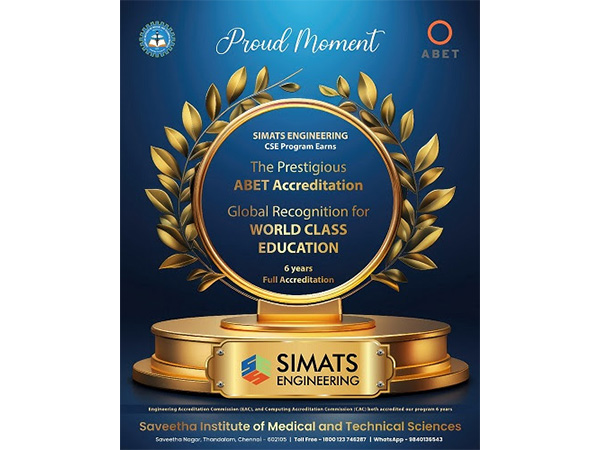 SIMATS Engineering’s CSE Program Earns Prestigious ABET Accreditation