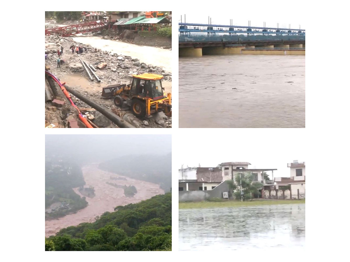 Visuals of rainfall and flood across several parts of India (Photo/ANI) 