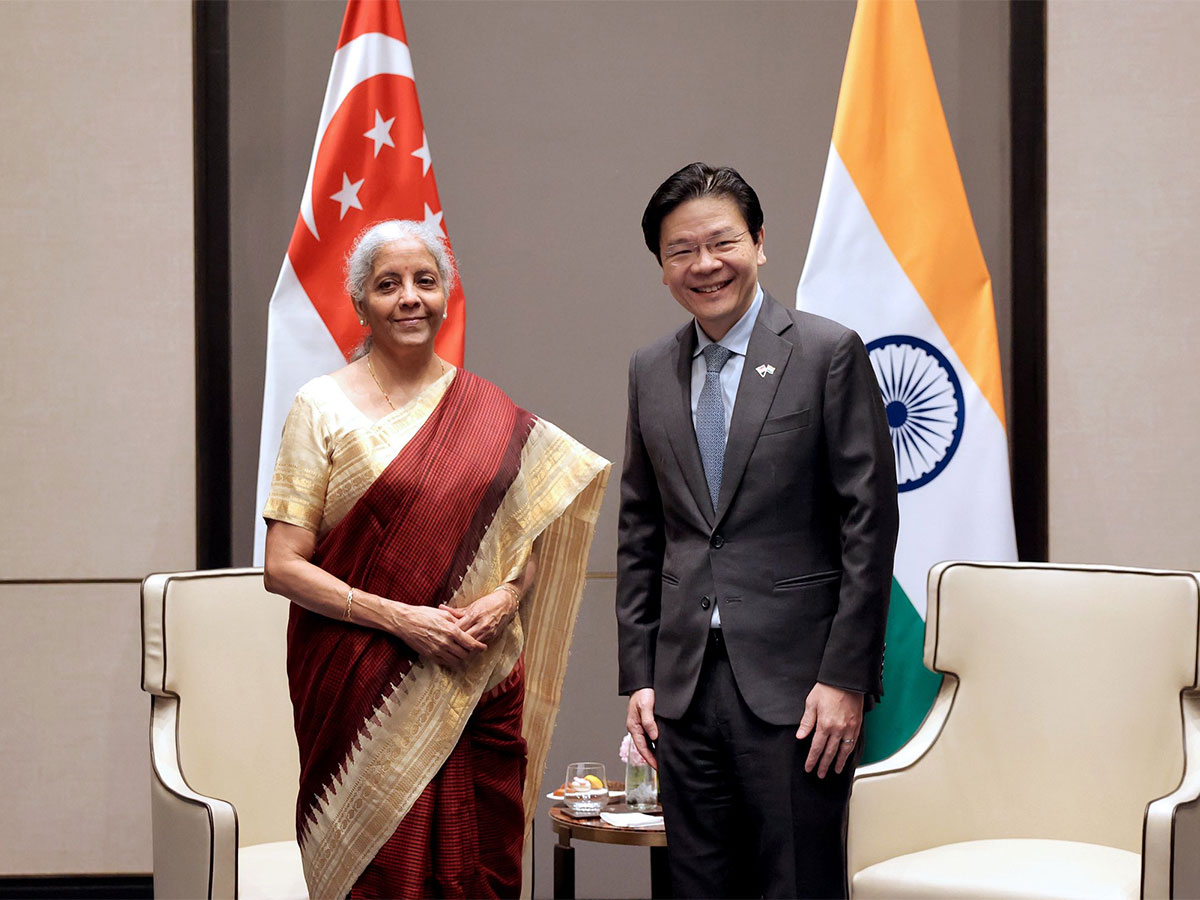 Finance Minister Nirmala Sitharaman meets Singapore PM Wong (Photo/Ministry of Digital Development and Information (Singapore))