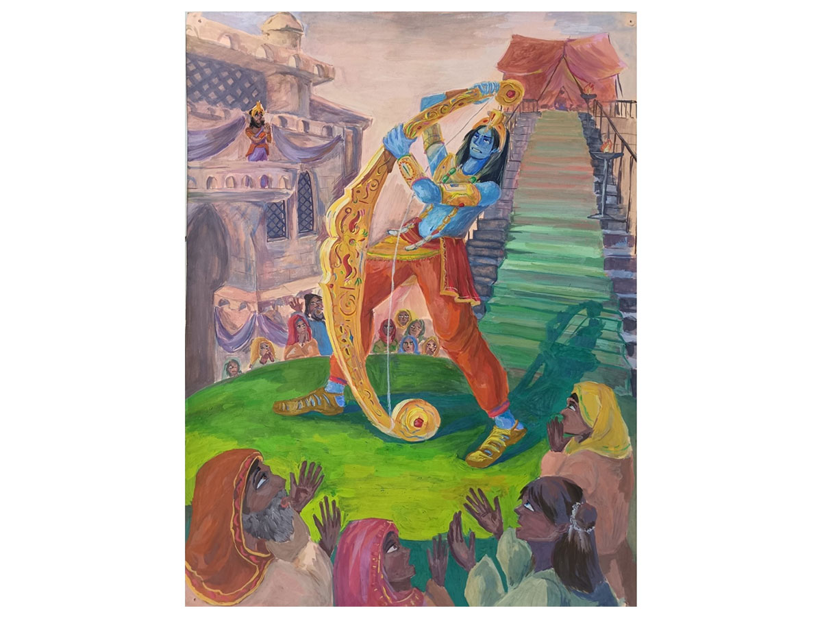 One of the paintings at the exhibition (Photo/Consulate General of India in Vladivostok)