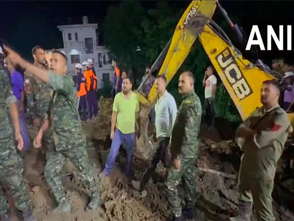 Indian Army, NDRF, SDRF continue search operation in Sundernagar (Photo/ANI)