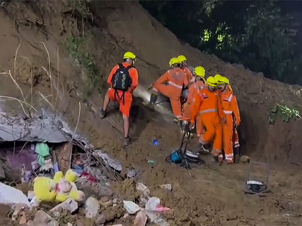 Search and rescue operations are underway as landslide hit Mandi's Sundernagar. (Photo/ANI)