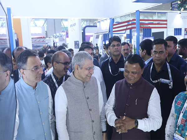 Union Minister of Electronics & IT, Ashwini Vaishnaw, visited the Odisha Pavilion at SEMICON India 2025 and interacted with CM of Odisha, Mohan Charan Majhi (Photo/Press release)