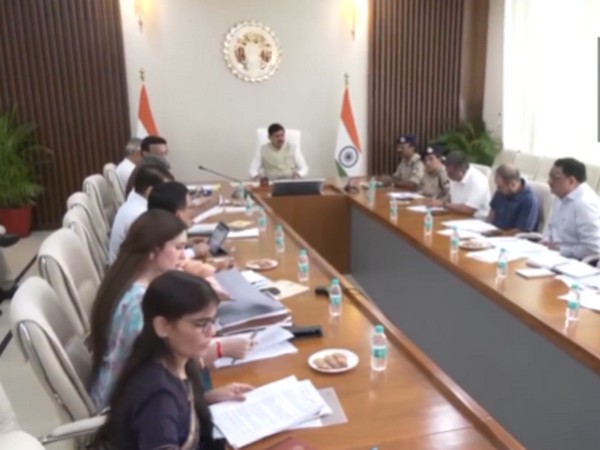 MP CM Mohan Yadav chairing review meeting (Photo/ANI)