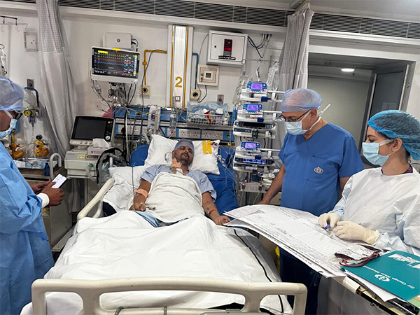 Doctors at a private hospital in Delhi successfully performed a life-saving heart transplant surgery on a 39-year-old man (Photo/ANI)