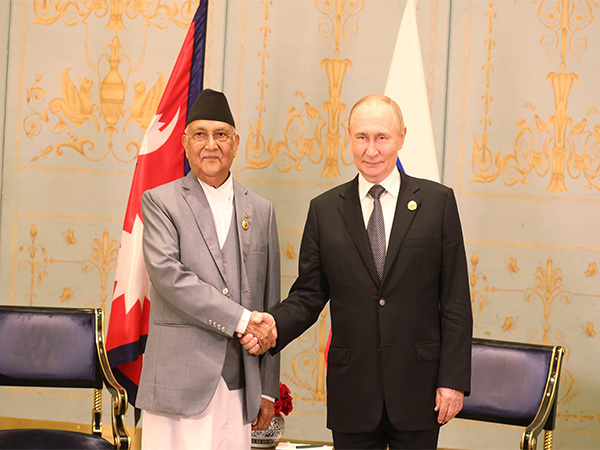 Nepali Prime Minister KP Sharma Oli with Russian President Vladimir Putin (Photo: X/@PM_nepal_)