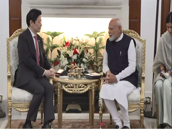 Prime Minister Narendra Modi meets Singaporean counterpart Lawrence Wong at Hyderabad House in Delhi (Photo/ANI)