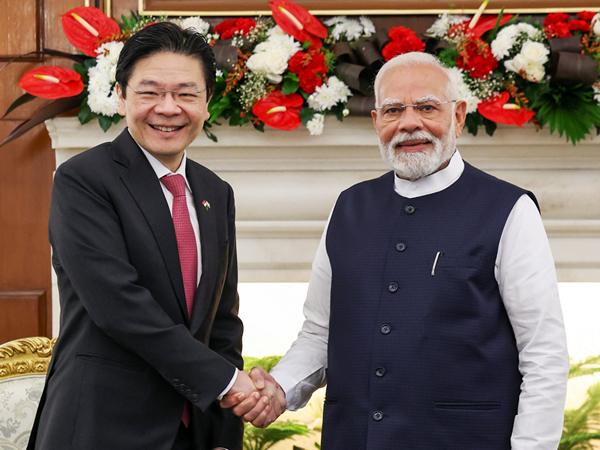 Prime Minister Narendra Modi with Singapore's Prime Minister Lawrence Wong (Image/ANI)