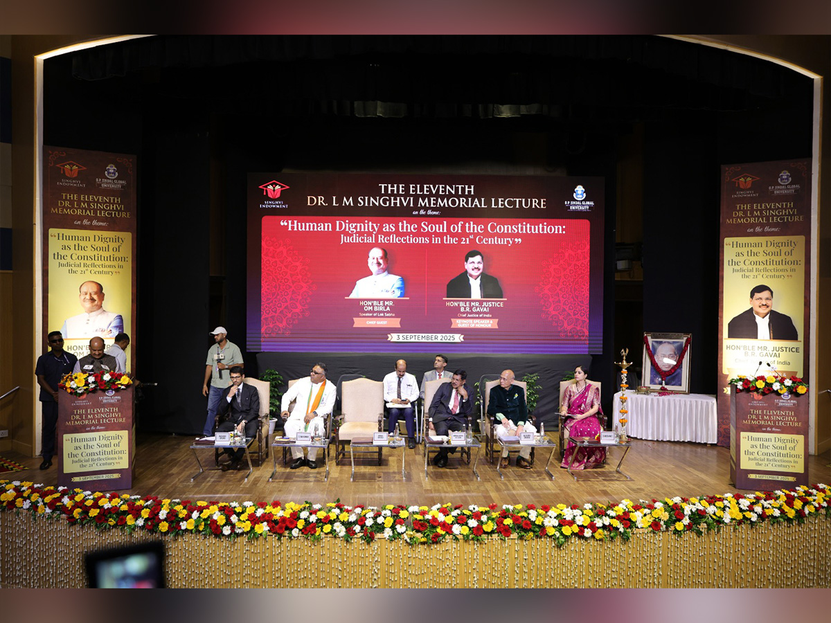 Dignity is a Core Human Value Enshrined in the Constitution: Chief Justice of India & Speaker of the Lok Sabha at 11th L.M. Singhvi Memorial Lecture
